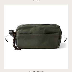 Rugged twill travel kit in otter green